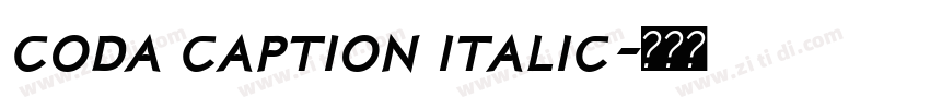 coda caption italic字体转换